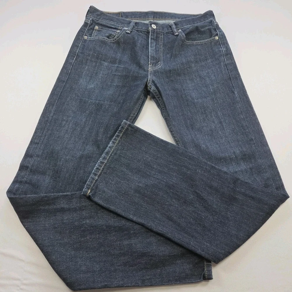Levi's Mens 527 Slim Boot Cut Jeans 33x34 Dark Wash
